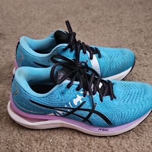 ASICS Women's Turquoise and Purple Athletic Shoes 6.5